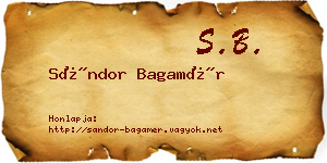 Sándor Bagamér névjegykártya